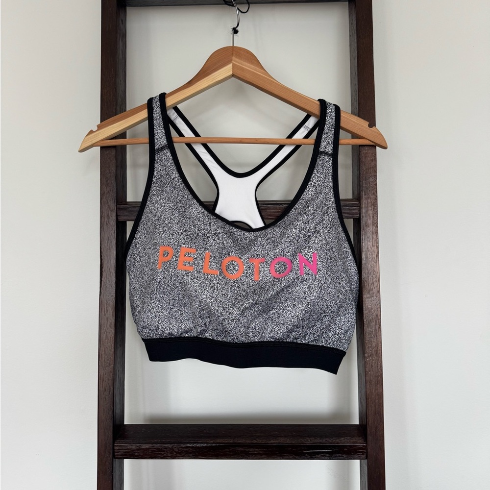 Peloton Heathered Sports Bra with Colorful Logo, EUC, Women’s XL